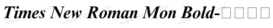 Times New Roman Mon Bold字体转换